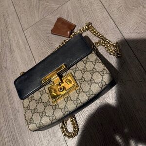 Gucci GG Supreme Padlock Small Shoulder Bag